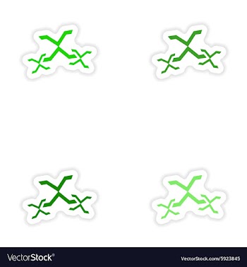 Assembly realistic sticker design on paper xxx vector image