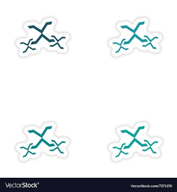 Assembly realistic sticker design on paper xxx vector image
