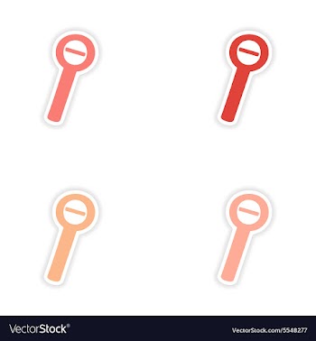 Assembly realistic sticker design on paper zoom vector image