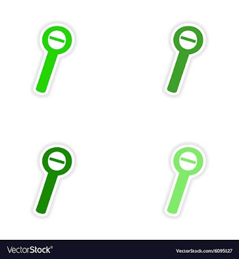 Assembly realistic sticker design on paper zoom vector image