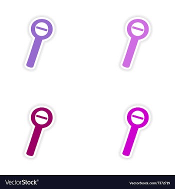 Assembly realistic sticker design on paper zoom vector image