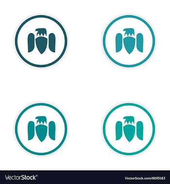 Assembly silhouette stickers Eagles vector image