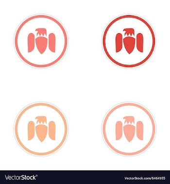 Assembly silhouette stickers Eagles vector image