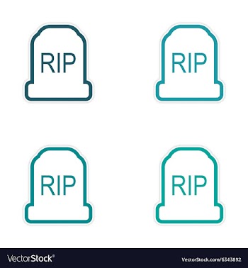 Assembly sticker bright headstone on a white vector image