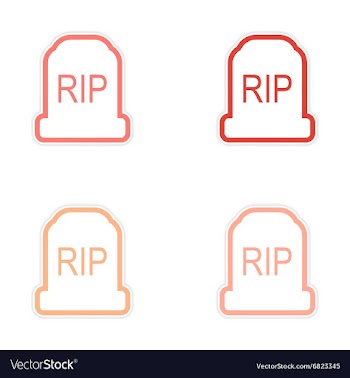 Assembly sticker bright headstone on a white vector image