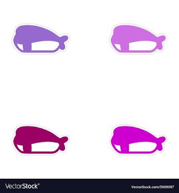 Assembly sticker bright sushi nigiri with shrimp vector image