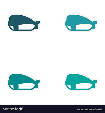 Assembly sticker bright sushi nigiri with shrimp vector image