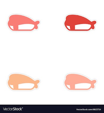 Assembly sticker bright sushi nigiri with shrimp vector image