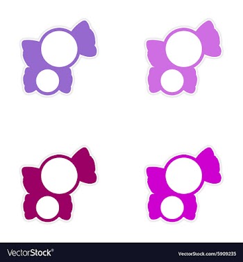 Assembly sticker colored sweets sugar candies on a vector image