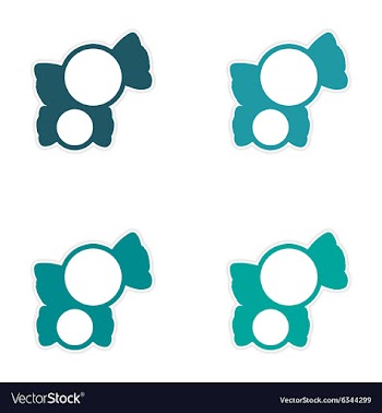 Assembly sticker colored sweets sugar candies on a vector image