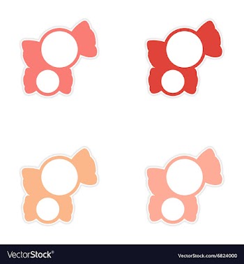 Assembly sticker colored sweets sugar candies on a vector image