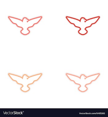 Assembly sticker eagle silhouette vector image