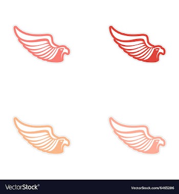 Assembly sticker eagle silhouette vector image