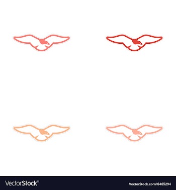 Assembly sticker eagle silhouette vector image