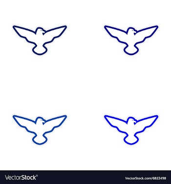 Assembly sticker eagle silhouette vector image
