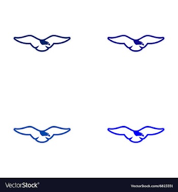 Assembly sticker eagle silhouette vector image