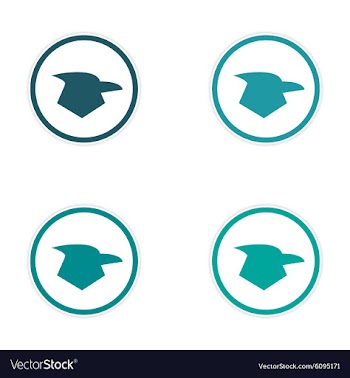 Assembly sticker eagles logo vector image