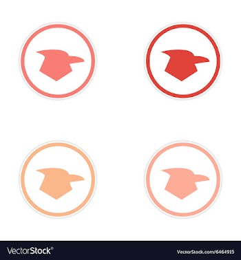 Assembly sticker eagles logo vector image