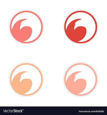 Assembly sticker flying eagle vector image