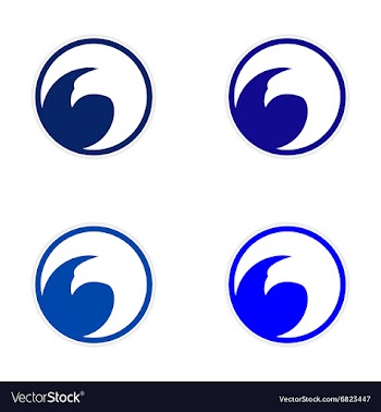 Assembly sticker flying eagle vector image