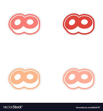 Assembly sticker Sushi roll on a bright white vector image