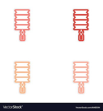 Assembly stickers Chinese lanterns vector image