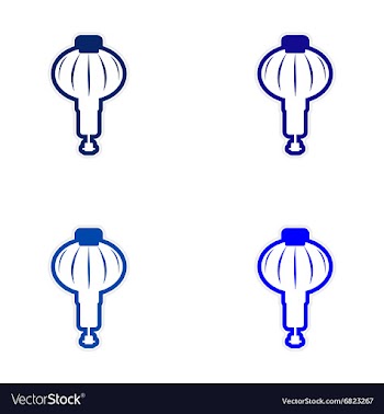 Assembly stickers Chinese lanterns vector image