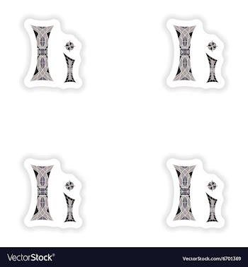 Assembly stickers Low poly letter I in gray mosaic vector image