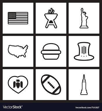 Assembly stylish black and white icons Canada vector image