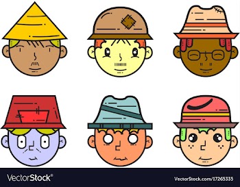 Asset head character vector image