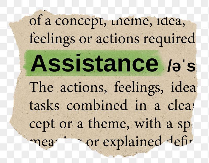 Assistance png word sticker, torn | Free PNG - rawpixel