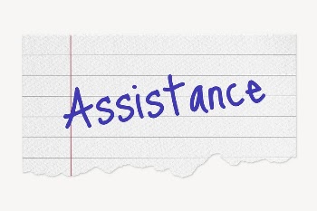 Assistance word, lined note paper | Free PSD - rawpixel