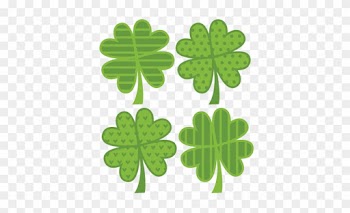 Assorted 4 Leaf Clovers Svg Cut Files Flower Scal Files - Cute 4 Leaf Clover Clip Art