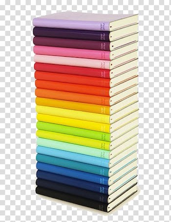 Assorted book lot, Color chart Notebook Pencil case, Color books transparent background PNG clipart