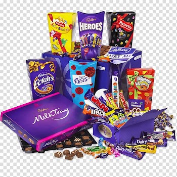 Assorted-brand of chocolates, Cadbury Dairy Milk Food Gift Baskets Celebrations, chocolate transparent background PNG clipart