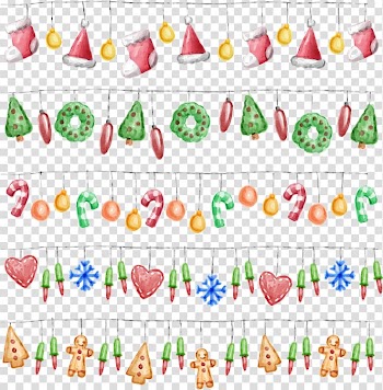 Assorted Christmas ornament illustration, Watercolour Flowers Watercolor painting Christmas lights , Watercolor winter background transparent background PNG clipart