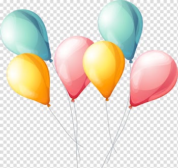 Assorted-color balloons , Balloon, Promotional balloons color material transparent background PNG clipart