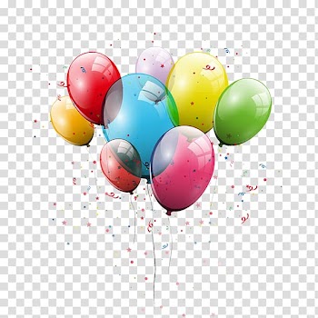 Assorted-color balloons illustration, Birthday cake Balloon , Rainbow Balloons transparent background PNG clipart