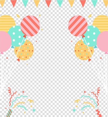 Assorted-color balloons illustration, Party hat Carnival Balloon Birthday, Lively party carnival transparent background PNG clipart