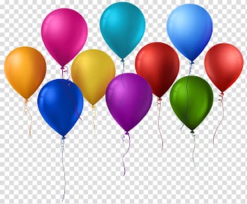Assorted-color balloons , Toy balloon Helium, Balloons transparent background PNG clipart