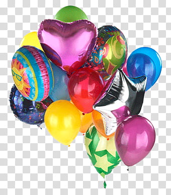 , assorted-color balloons transparent background PNG clipart