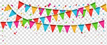 Assorted-color bantings illustration, Party Birthday , Party transparent background PNG clipart