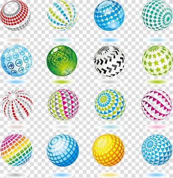 Assorted-color bauble lot illustration, Logo Circle, Round theme material transparent background PNG clipart