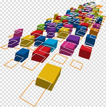 Assorted-color boxes , Logo Scalable Graphics, Abstract geometry transparent background PNG clipart