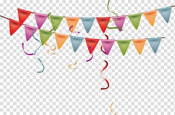 Assorted-color bunting , Birthday Anniversary Party Wish, Exquisite banners transparent background PNG clipart