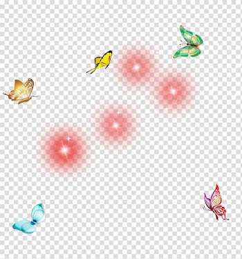 Assorted-color butterflies , Butterfly Light, Butterfly Halo Floating material transparent background PNG clipart
