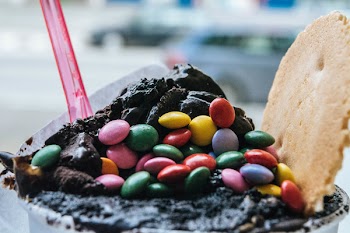 Assorted-color Chocolate Chip on Black Ice Cream