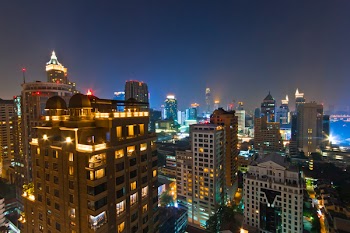 Assorted-color Concrete Building during Nighttime
