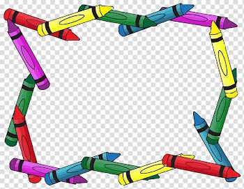 Assorted-color crayon frame digital design, Crayon Pre-school , kids frame transparent background PNG clipart