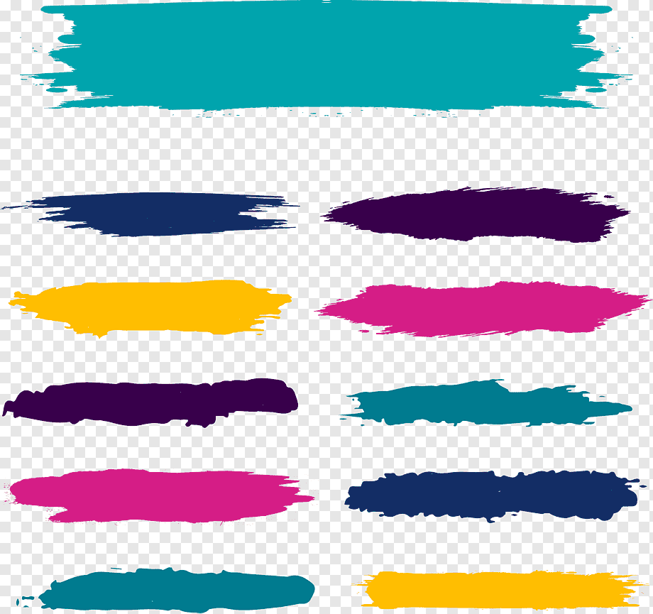 assorted-color, Euclidean Paintbrush Palette Watercolor painting, hand-painted watercolor strokes, purple, watercolor Leaves, text png